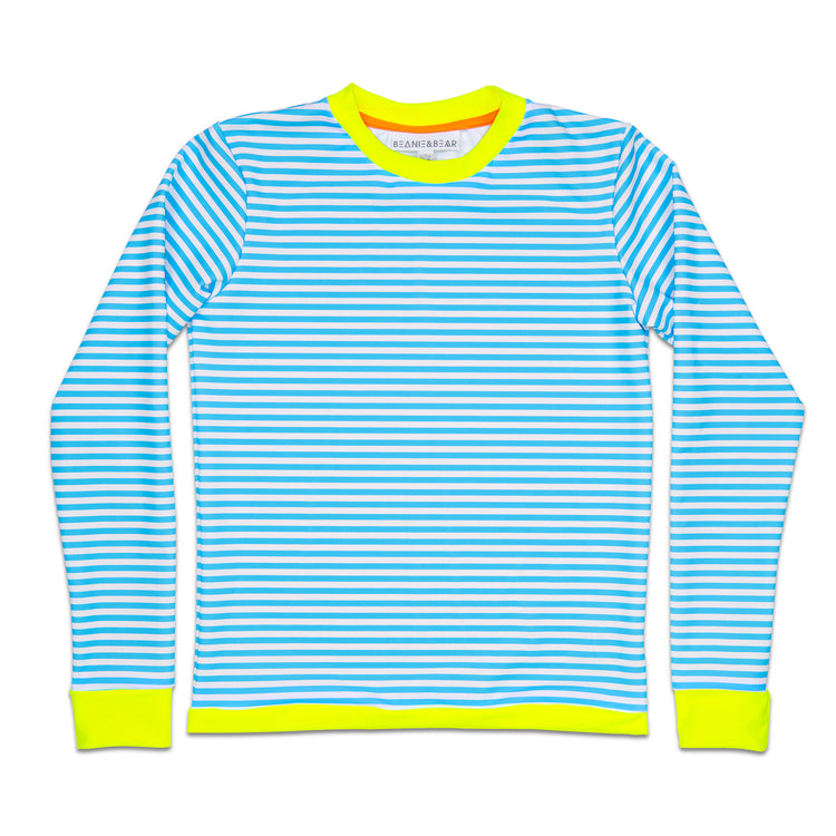 AQUA STRIPES Buddy Long Sleeve Swim Tee