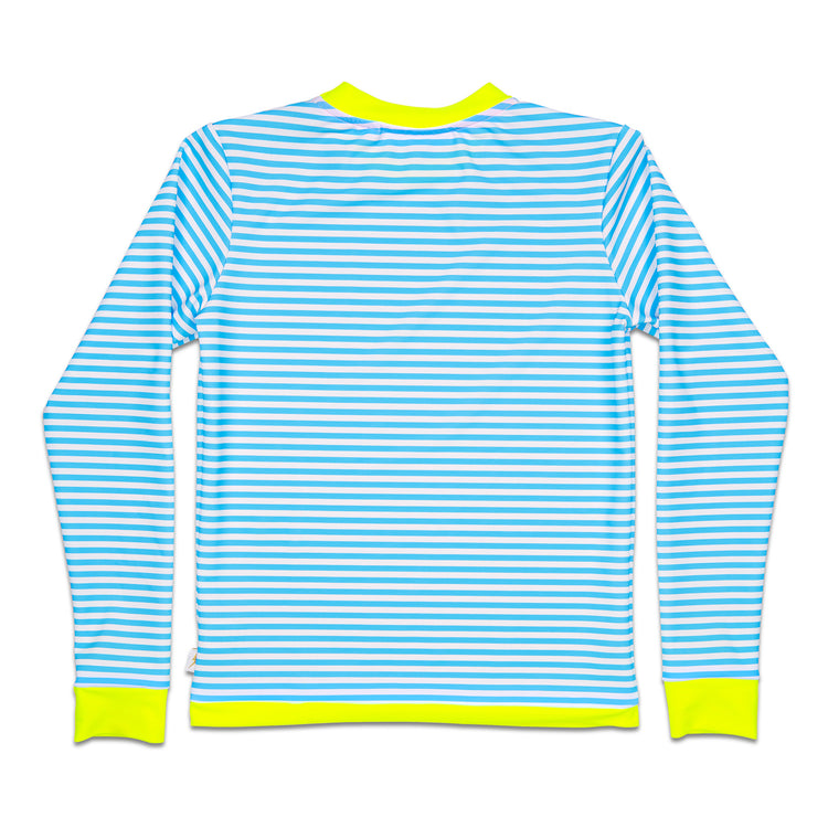 AQUA STRIPES Buddy Long Sleeve Swim Tee