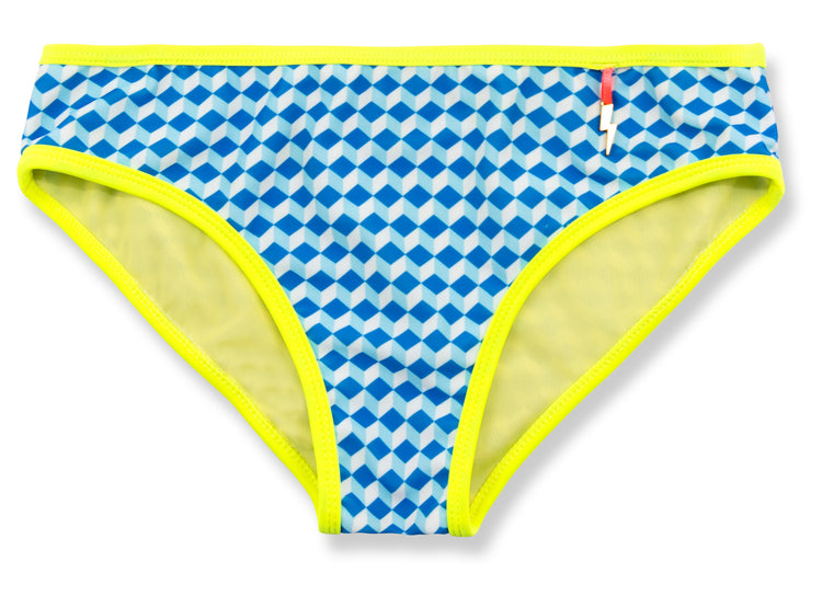 blue cube Misty Bikini Bottom