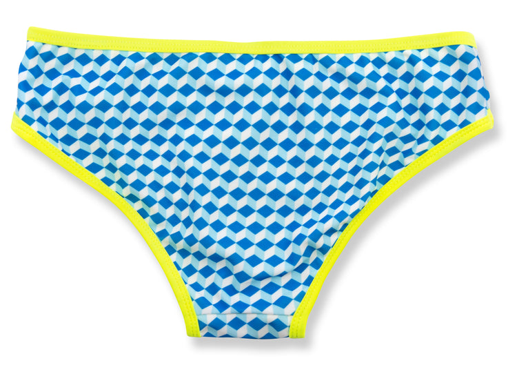 blue cube Misty Bikini Bottom