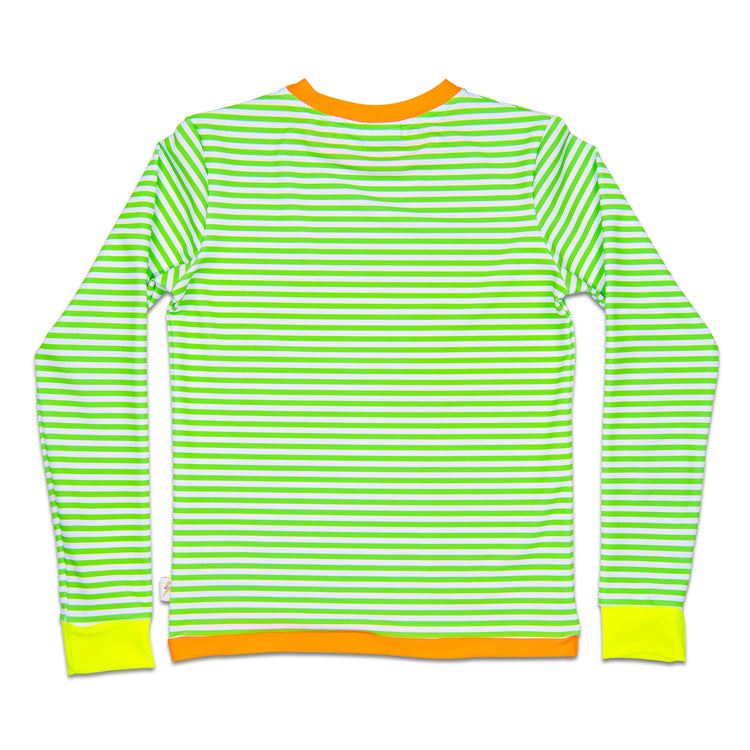 GRASS STRIPES Buddy Long Sleeve Swim Tee