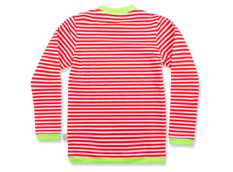 RED STRIPE Buddy Long Sleeve Swim Tee