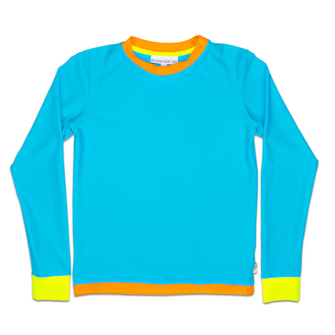 turquoise Buddy Long Sleeve Swim Tee