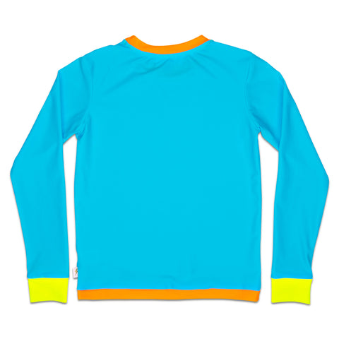 turquoise Buddy Long Sleeve Swim Tee