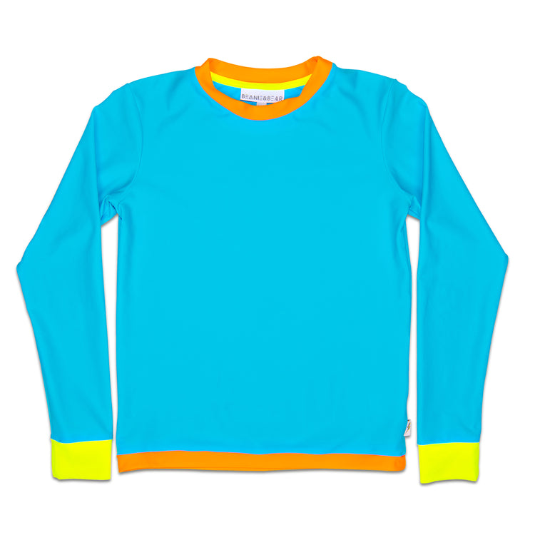 TURQUOISE Buddy Long Sleeve Swim Tee